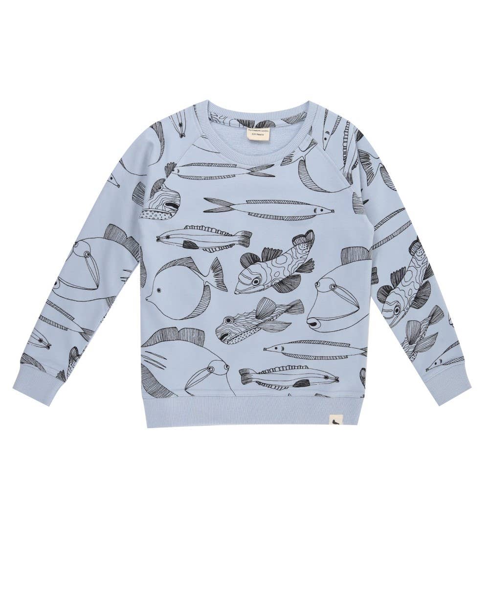 Favorite Fish Print Sweatshirt | Marine Blue