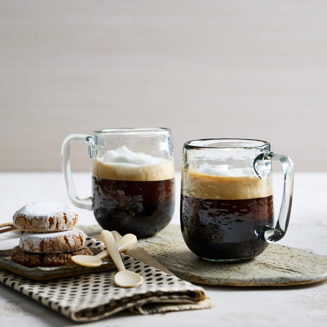 Pebbled Glass Mug