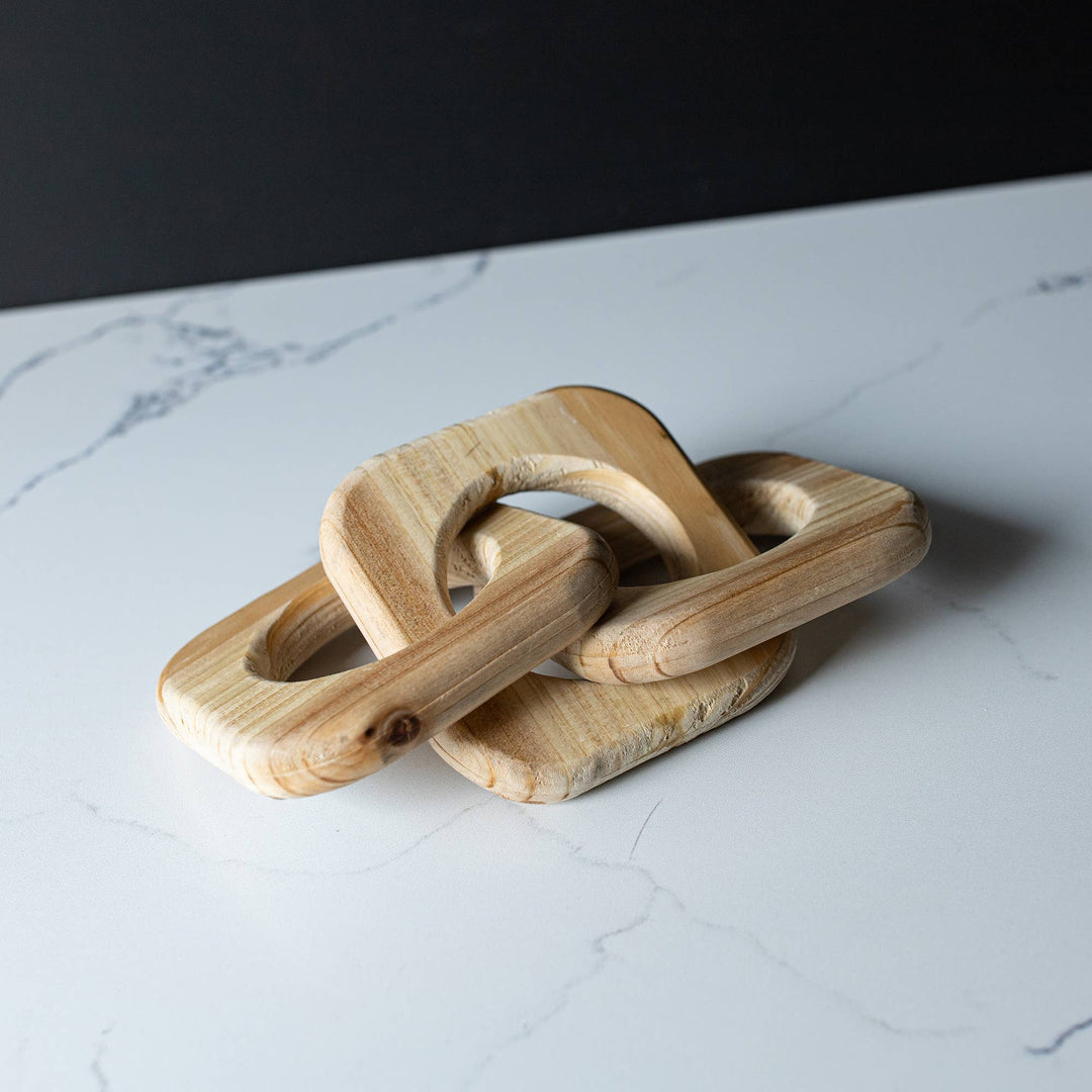 Natural Wood Linked Chain