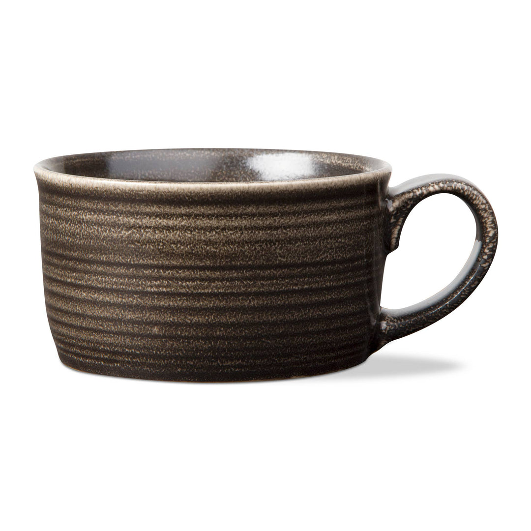 Reactive Glaze Soup Mug | Black