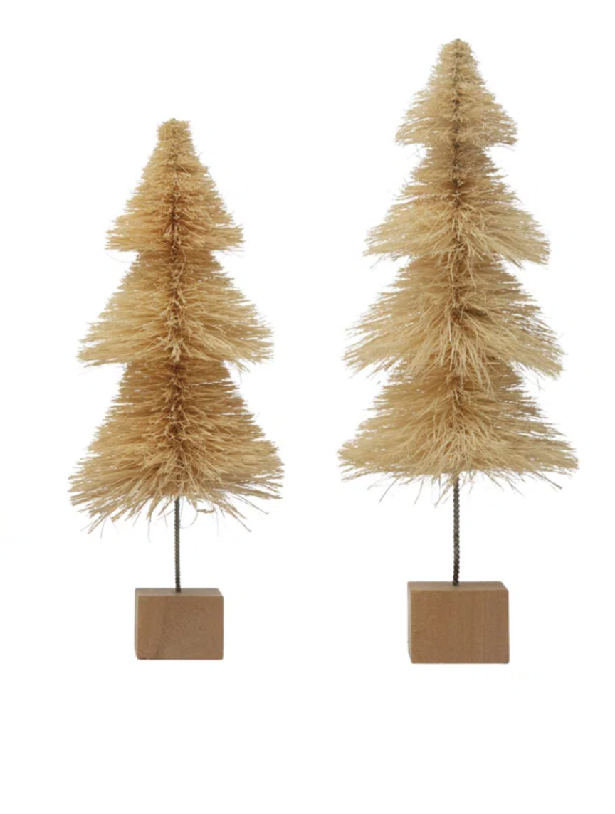 Sisal Bottle Brush Trees | Cream