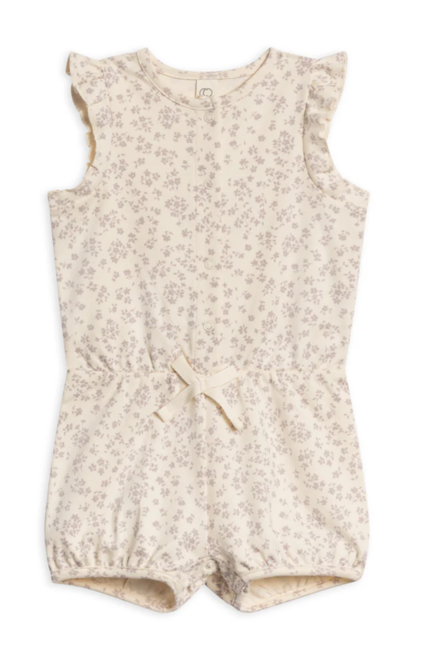 Amelia Romper | Cream Lilac Floral