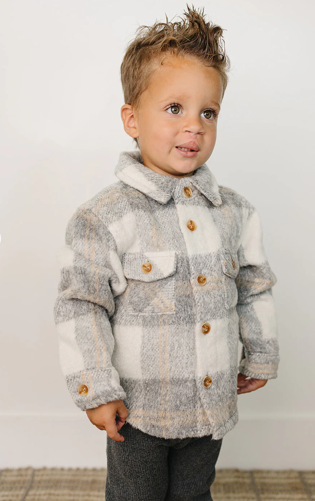 Grey Plaid Shacket