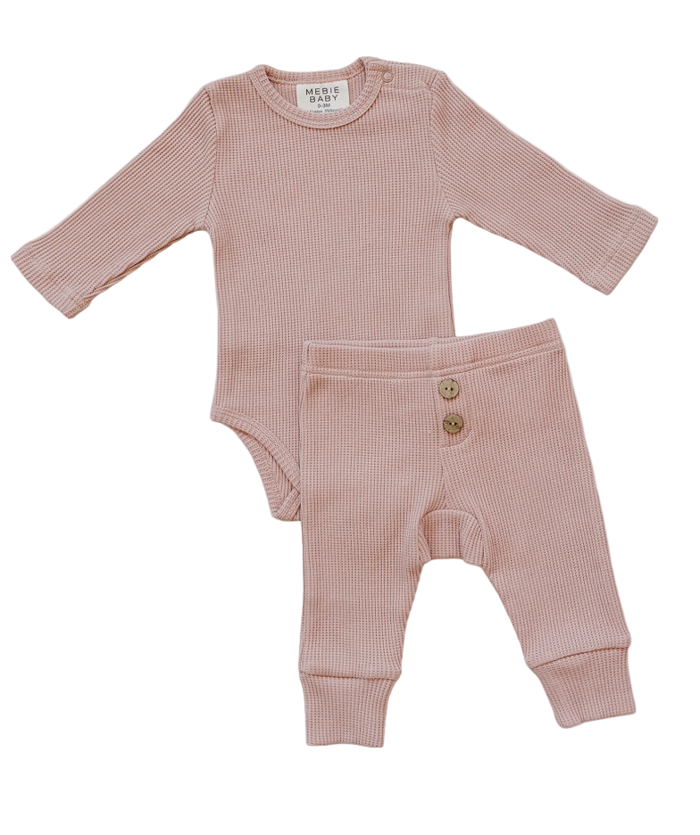 Pink Bodysuit Waffle Set