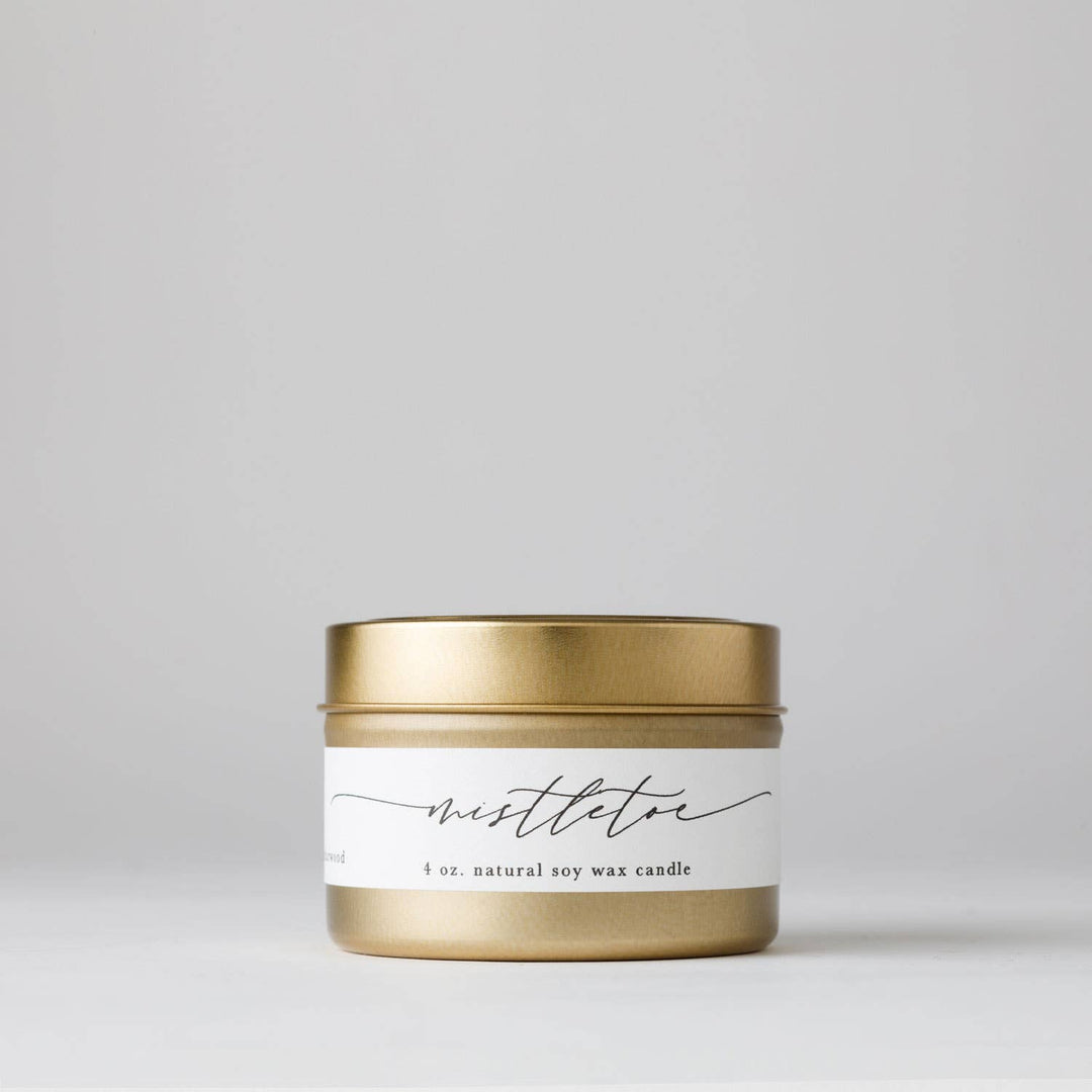 "Mistletoe" Tin Soy Candle