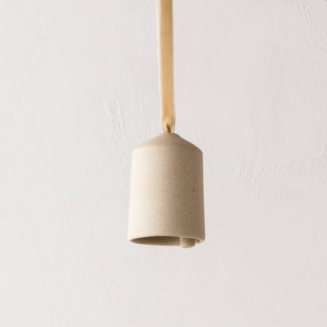 Bell Ornament - Raw Stoneware
