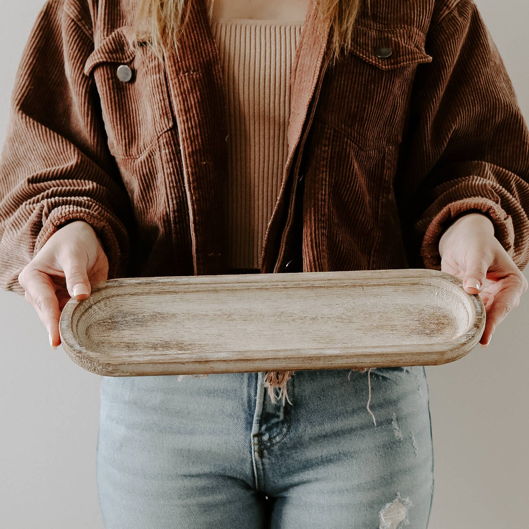 Rustic Wood Tray | Large