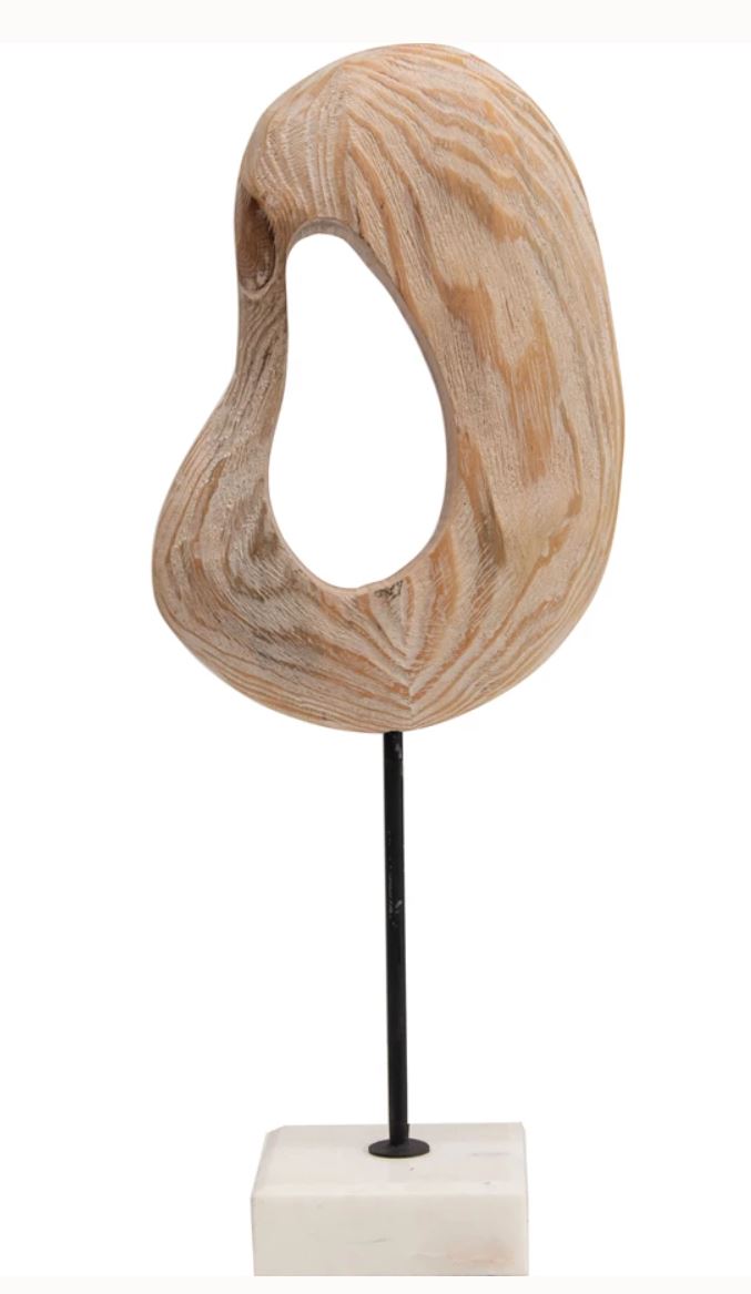 Pine Wood Decor on Marble Base