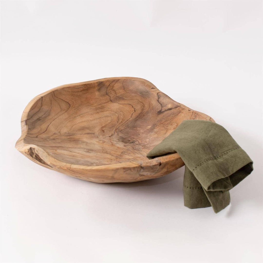 Organic Shape TeakWood Bowl