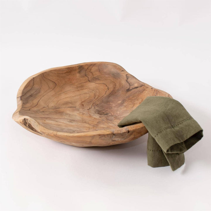 Organic Shape TeakWood Bowl