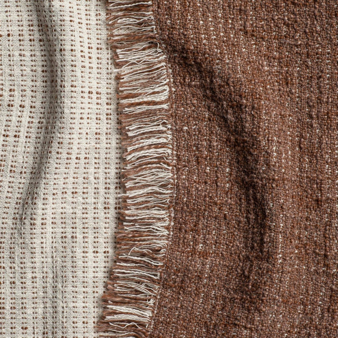 Reversible Chestnut Harmony Throw Blanket