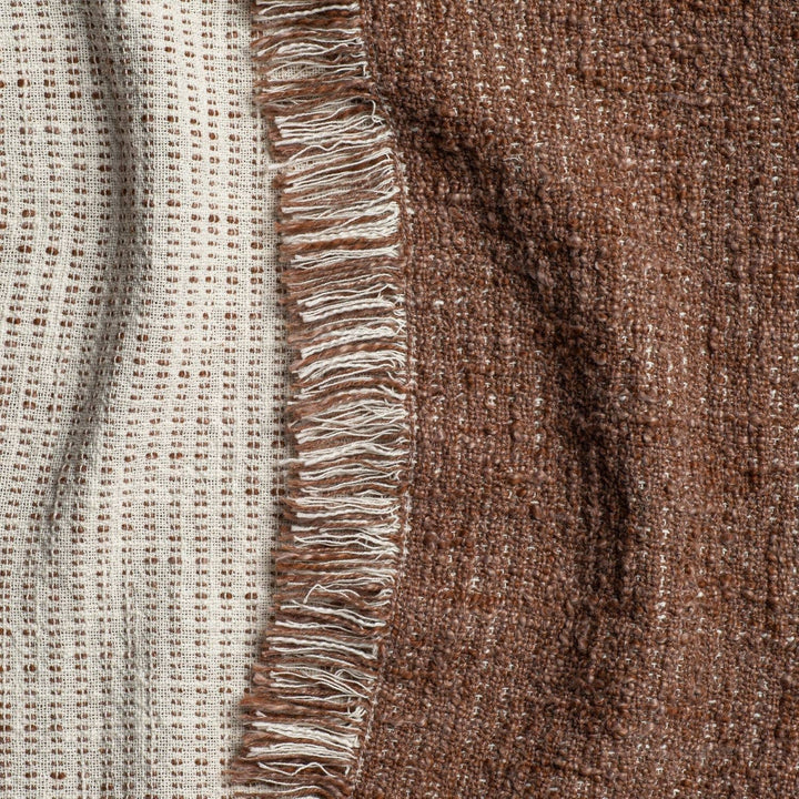Reversible Chestnut Harmony Throw Blanket