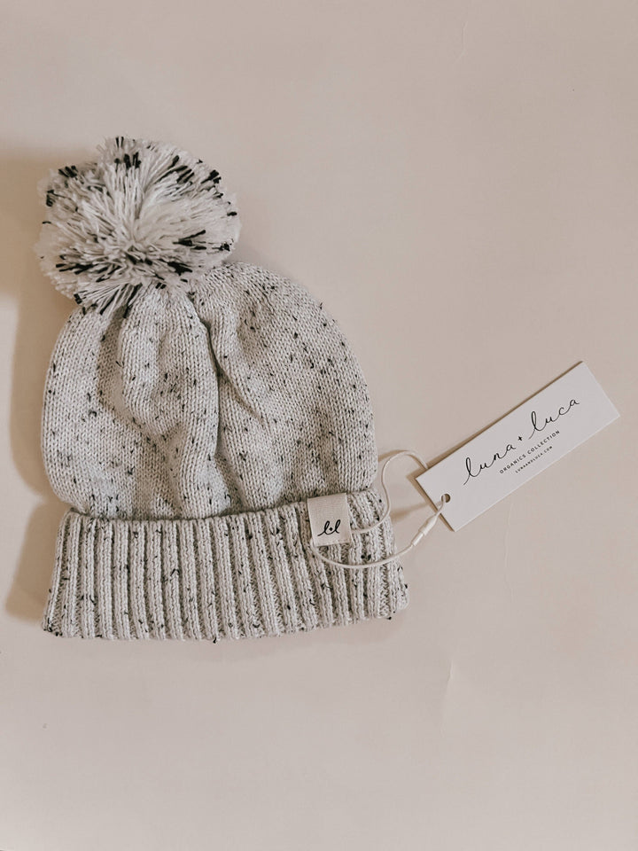 Black Speckle Baby Beanie