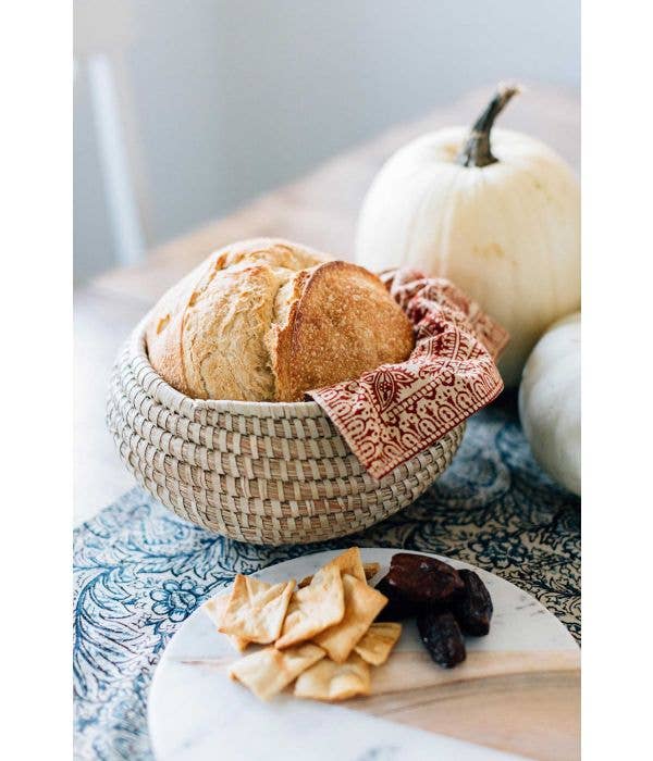 Kaisa Grass Rounded Basket Bowl | Medium