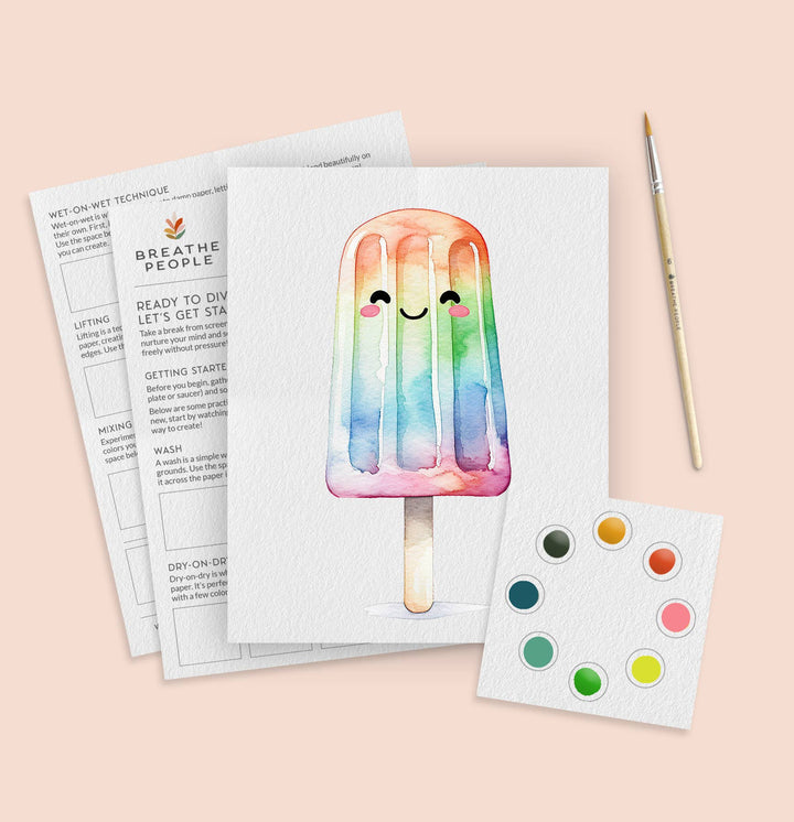 Kids Watercolor Paint Kit | Happy Popsicle