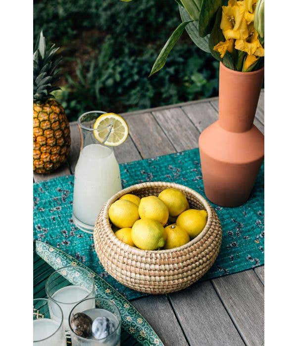 Kaisa Grass Rounded Basket Bowl | Medium