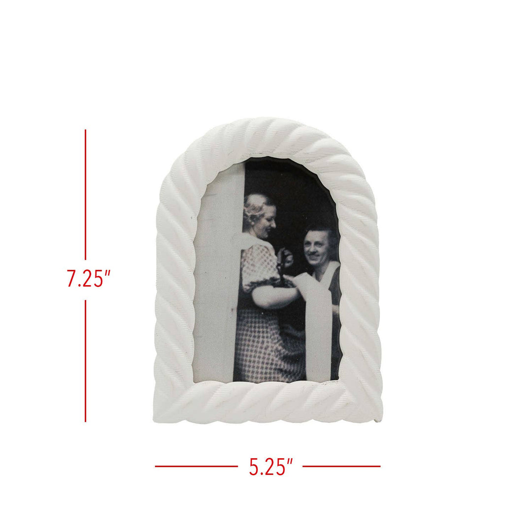 Wood White Arched Frame