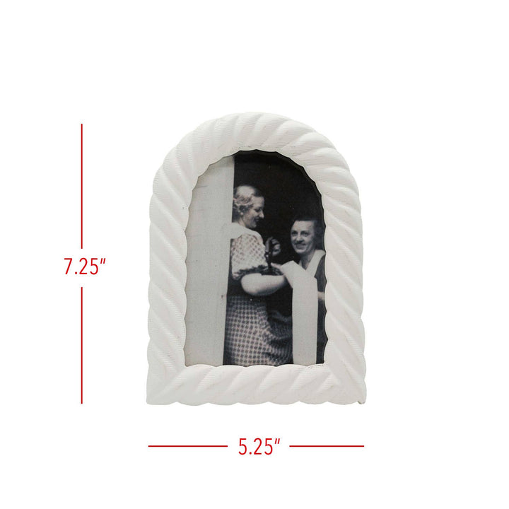 Wood White Arched Frame