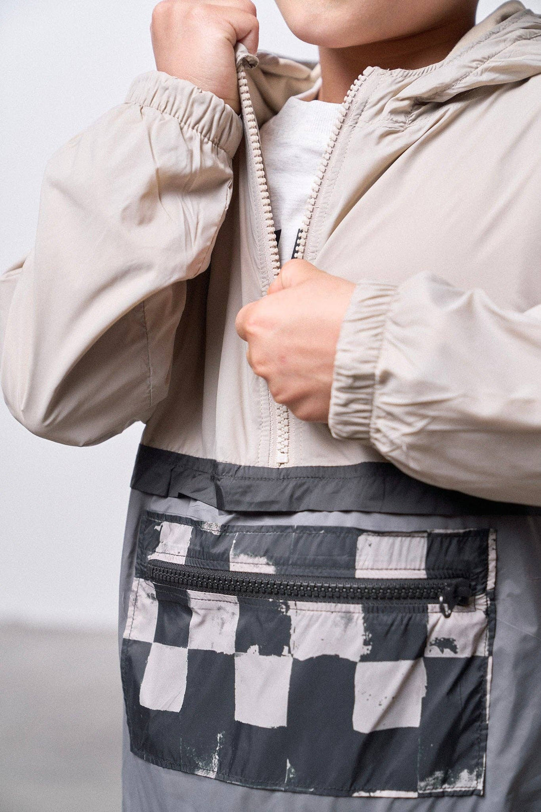 Check Block Windbreaker