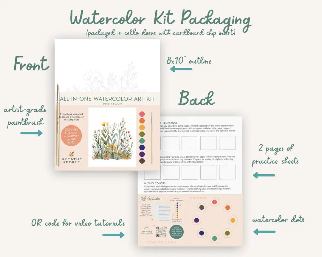 Watercolor Paint Kit | Wildflowers