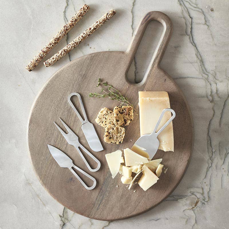 Large Board With Cut Out Handle | Grey & Brown Tones