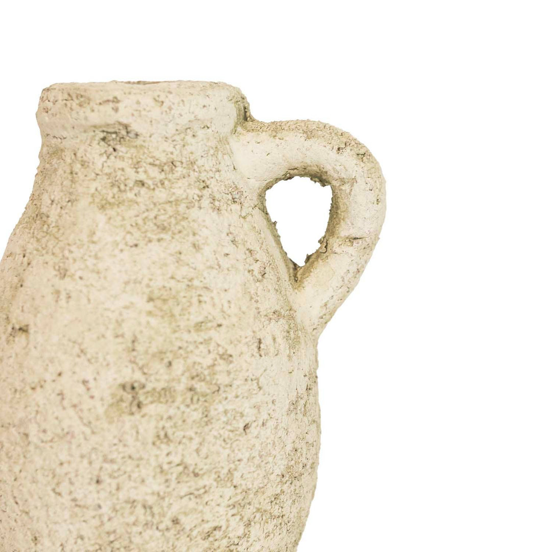 Antique Pitcher Bud Vase | White Terracotta