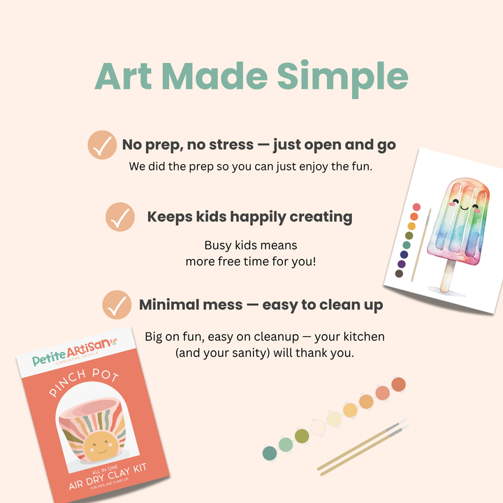 Kids Watercolor Paint Kit | Happy Ice Cream Cone