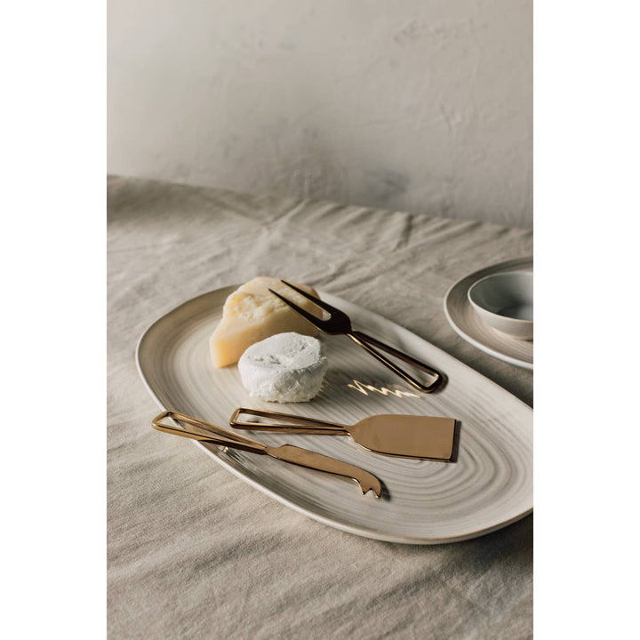 Gold Cheese Knives - Set of 3