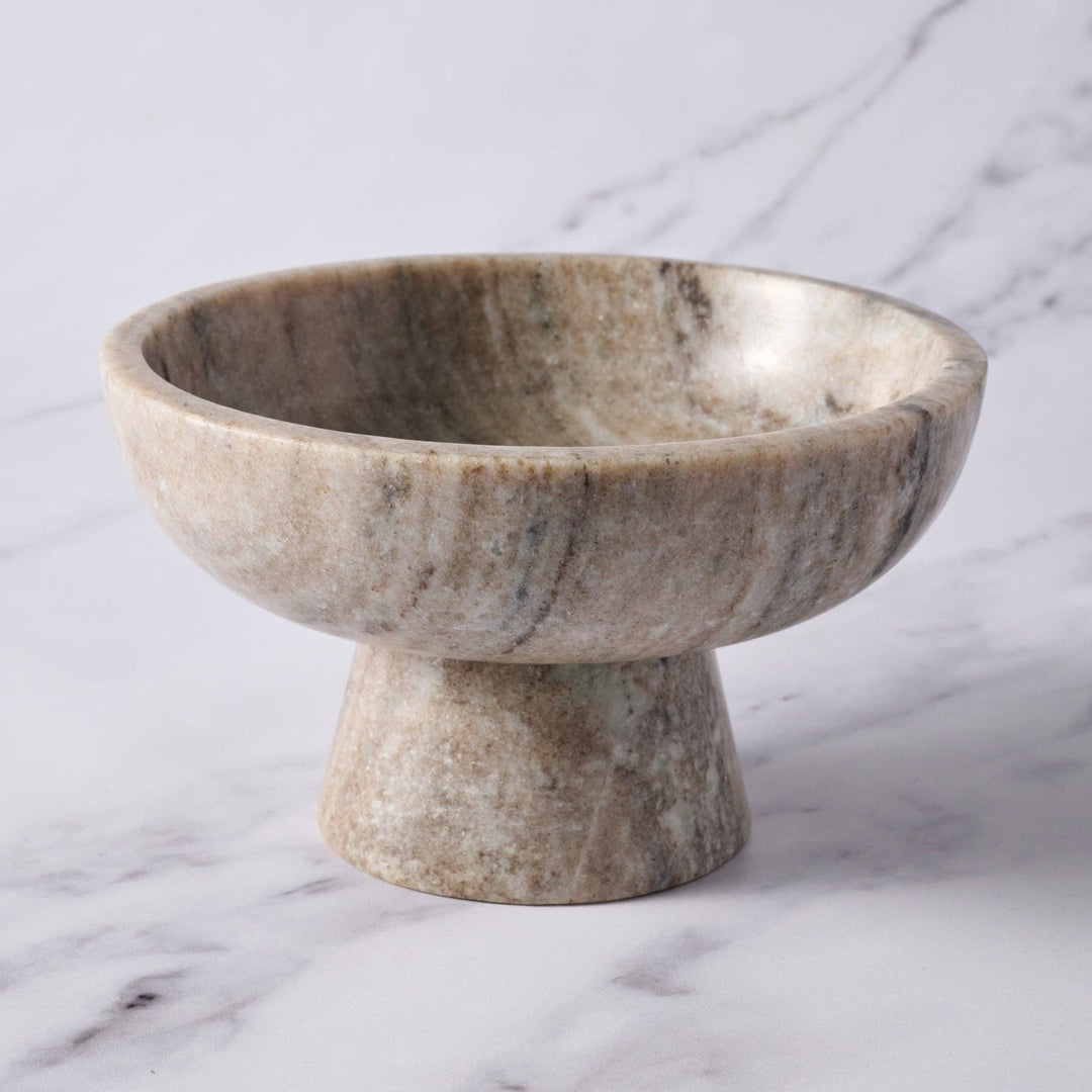 Morchana Marble Pedestal Bowl