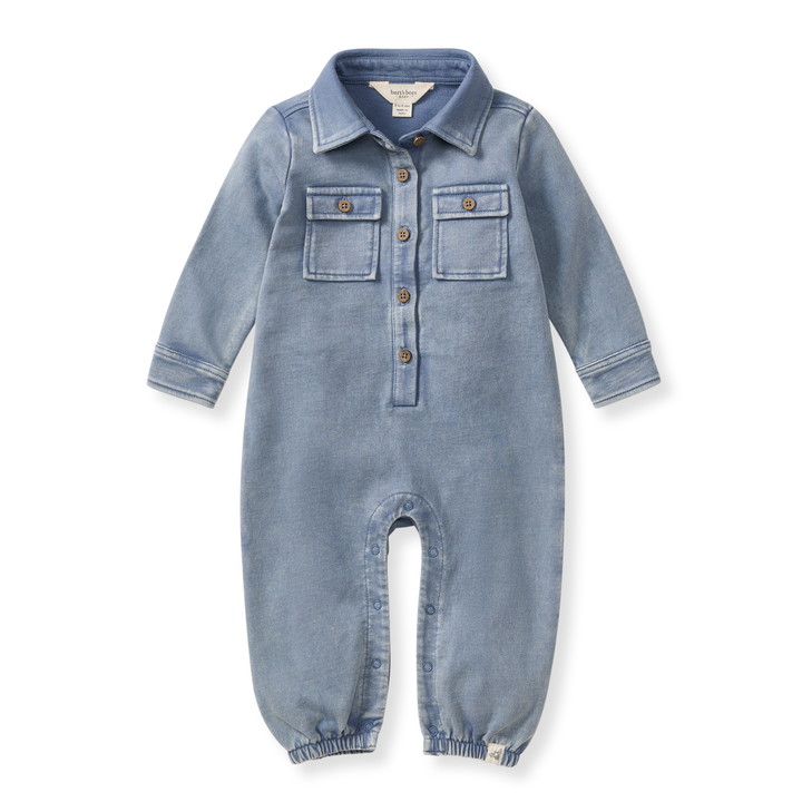 Acid Wash Baby Jumpsuit | Flint Blue
