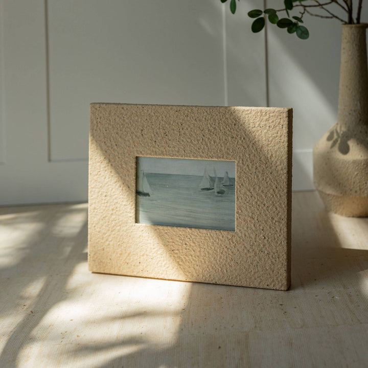 Sonia Textured Picture Frame | Metal Beige
