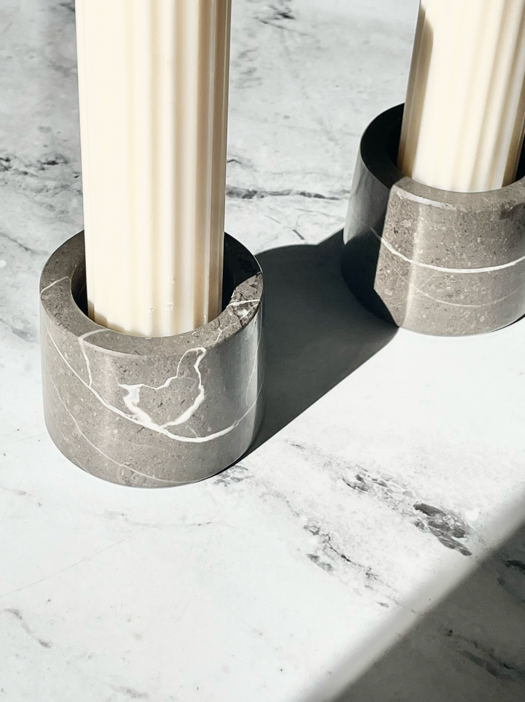 Marble candle holder