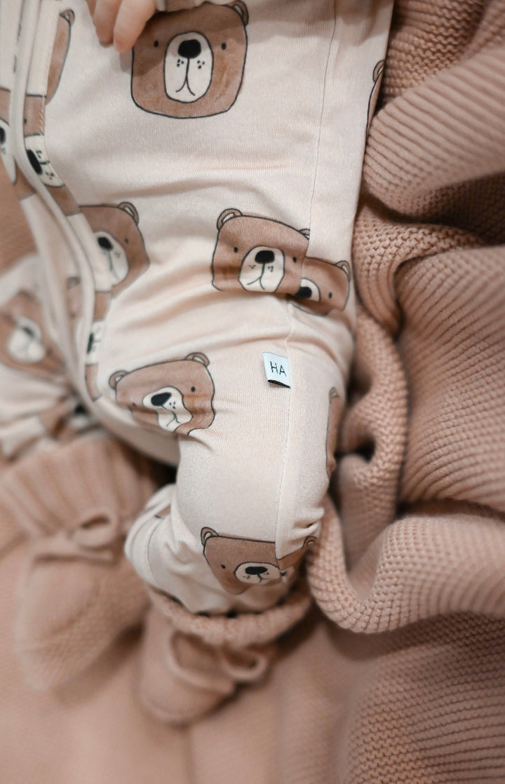 Zipper Romper | Brown Bear