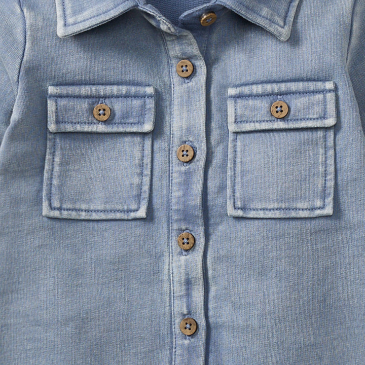 Acid Wash Baby Jumpsuit | Flint Blue