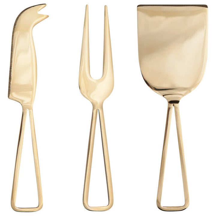 Gold Cheese Knives - Set of 3