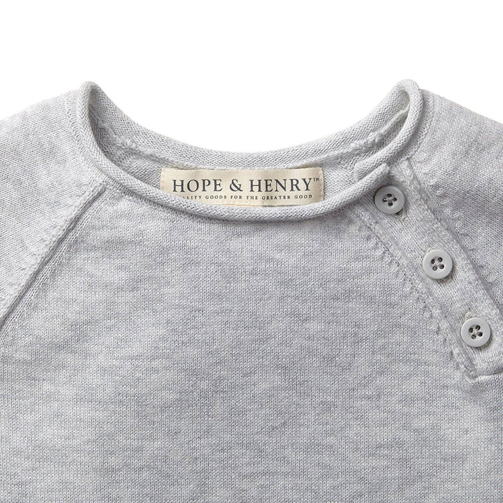 Raglan Knit Romper | Heather Grey