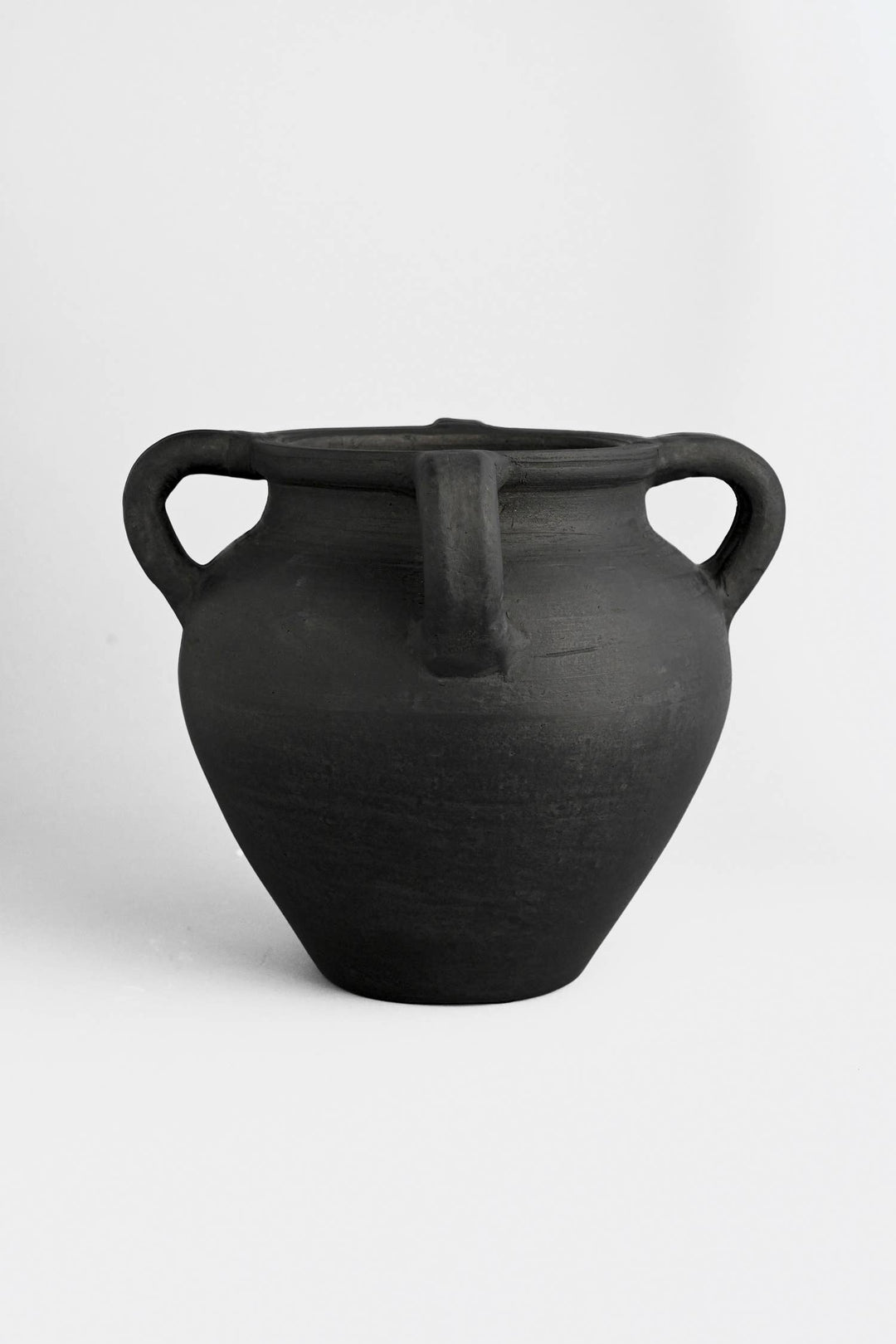 Smooth Terracotta Vase | Burnt Black