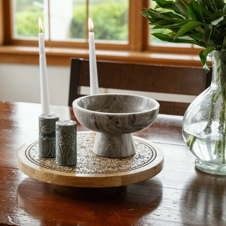 Morchana Marble Pedestal Bowl