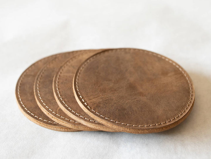 Leather Sewn Coaster | One Coaster