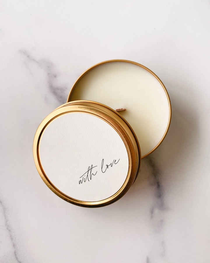 "With Love" Soy Travel Candles