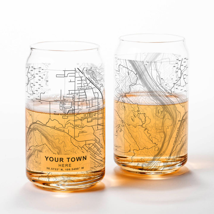Wayzata, Minnesota Map Pint Glasses