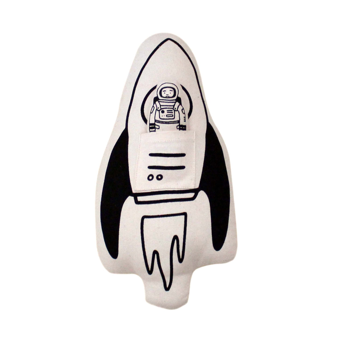 Rocket Astronaut Canvas Pillow