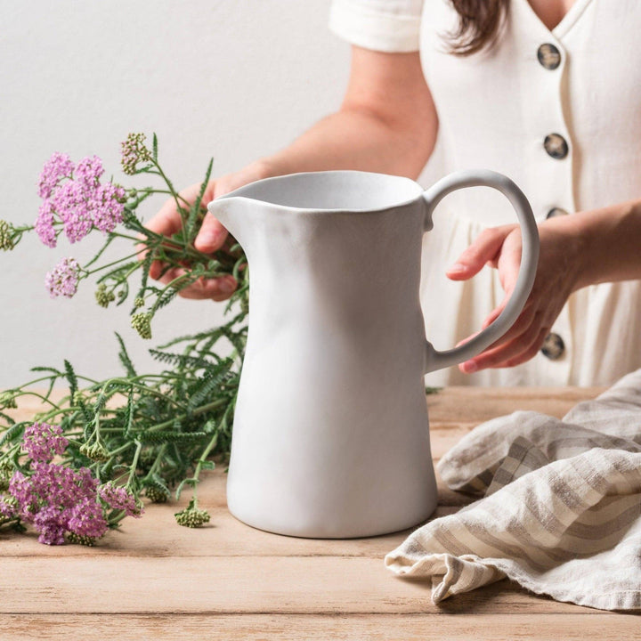 Pure Stoneware Pitcher | White