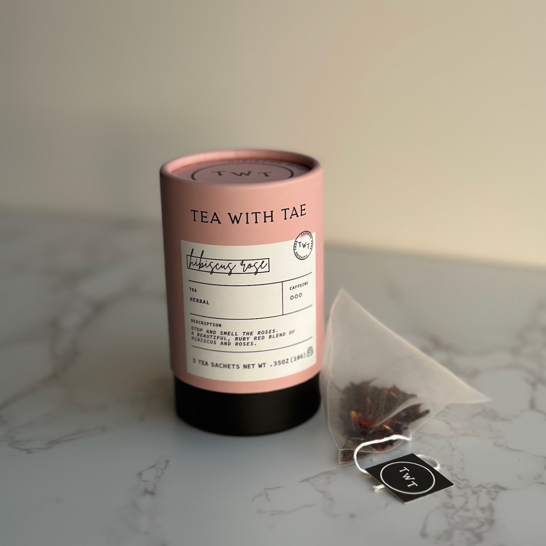 Hibiscus Rose Herbal Mini Tube Gift | 5 tea bags