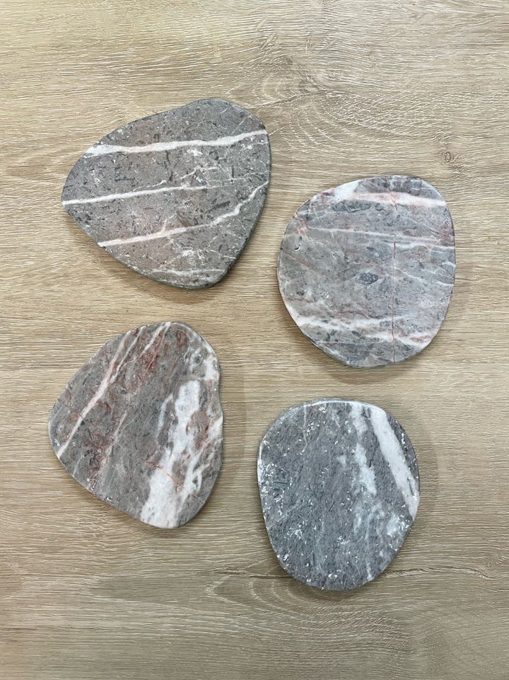 Organic Marble Coaster- Set of 4