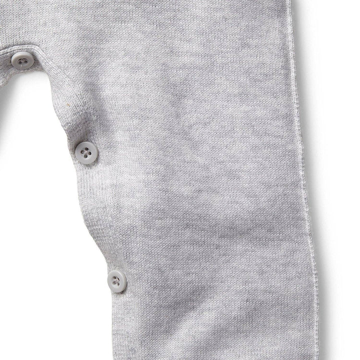 Raglan Knit Romper | Heather Grey
