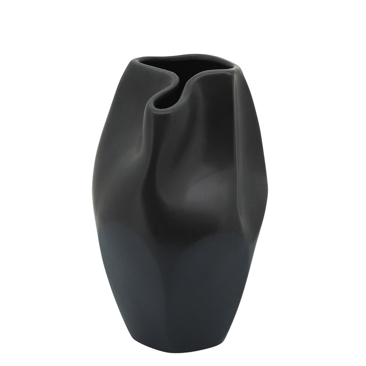 Ceramic Modern Abstract Vase | Black
