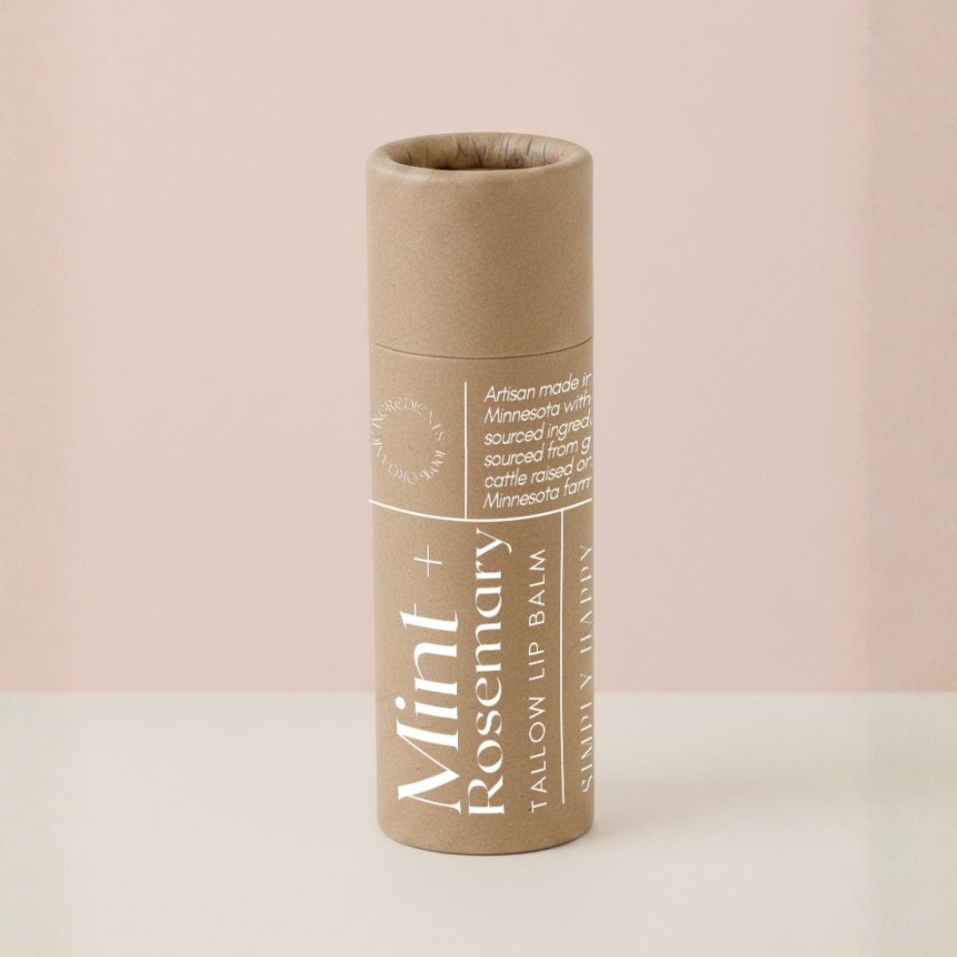 Mint + Rosemary Tallow Lip Balm