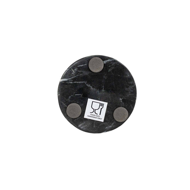 Marble Round Spoon Rest | Black