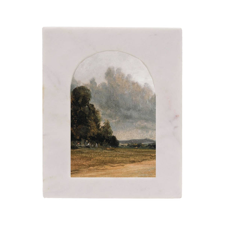 White Marble Arched Photo Frame